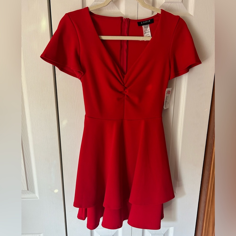 Red formal skater dress